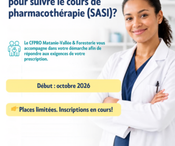 Pharmacothérapie (SASI) : inscriptions en cours